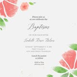 Petal Accents - Baptism & Christening Invitation